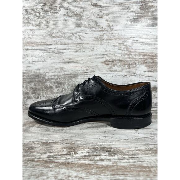 Men\'s Allen Edmonds Hinsdale Black Leather Wingtip Oxfords Sz 10D EUC! main image 7
